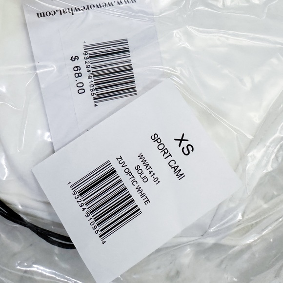 NWT- WeWoreWhat Sport Cami Cross Back Optic White - Picture 10 of 12